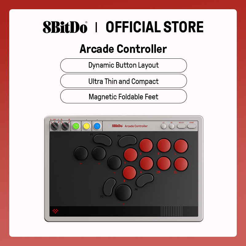 Jual 8BitDo All-Button Wireless Arcade Controller for Switch 1/2 ...