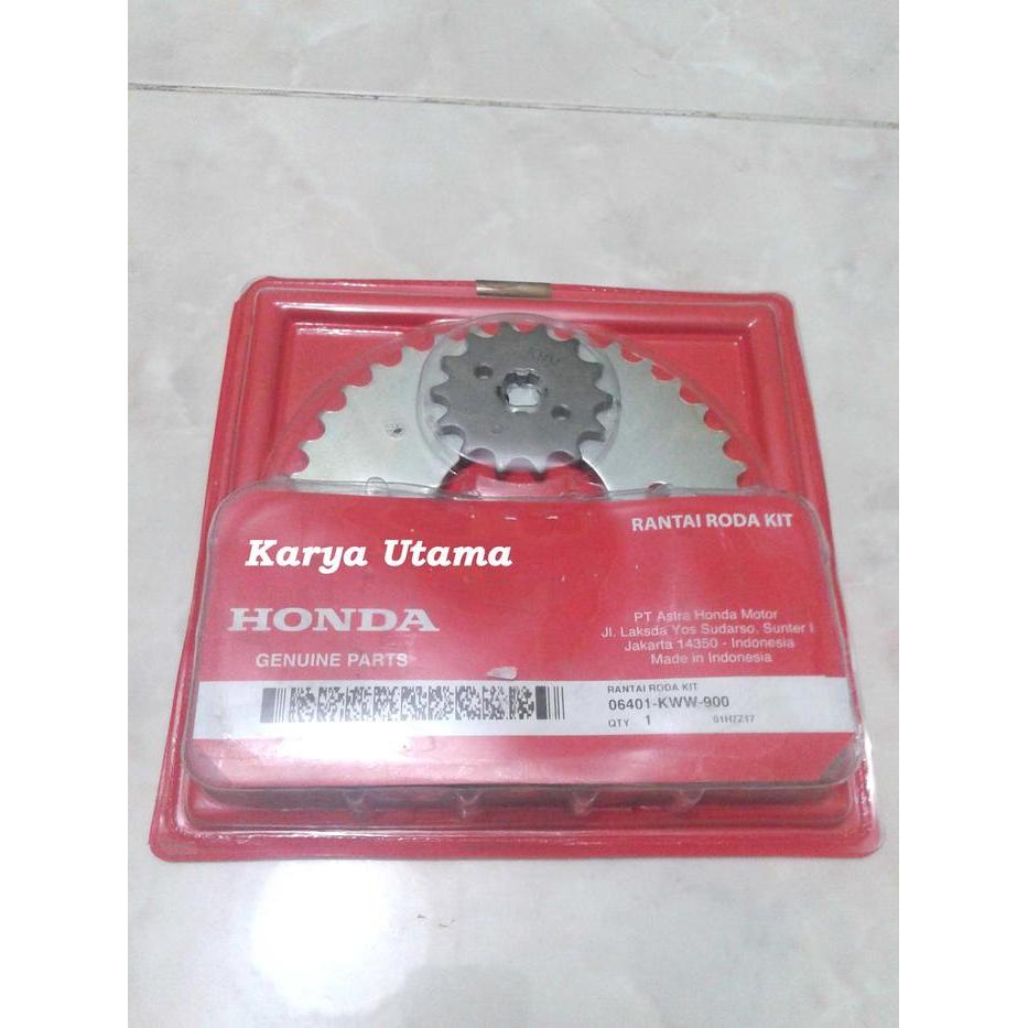 Jual Gear Set / Rantai Roda Kit Kww Ahm Honda Revo 110 / Blade | Shopee ...