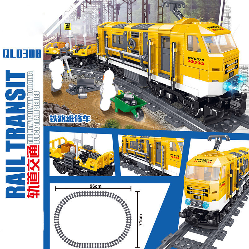 Jual Rail transit series high-speed train steam train building blocks ...