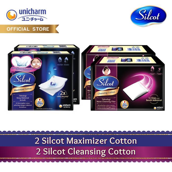 Jual Bundling 2 Silcot Maximizer & 2 Silcot Cleansing Cotton Kapas ...