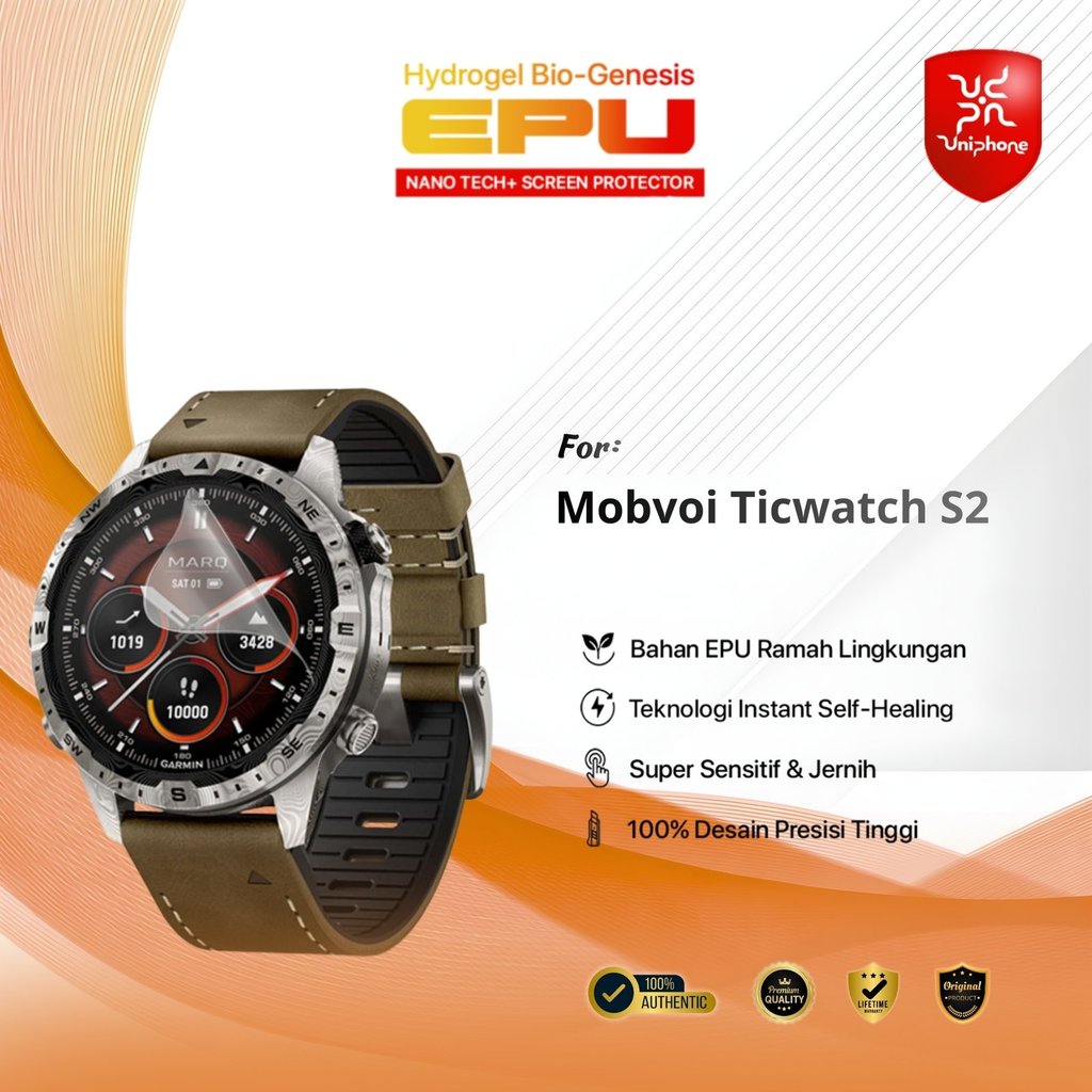 Jual UniPhon BIO-HYDRO EPU Hydrogel Pelindung Layar for Mobvoi Ticwatch ...