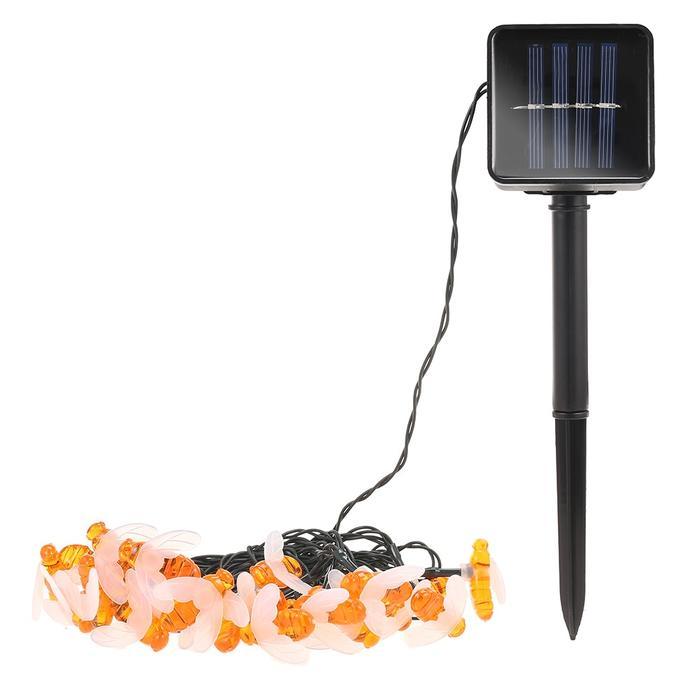 Jual Lampu Taman Tenaga Surya Model Lebah Bee Solar Panel Warm White ...