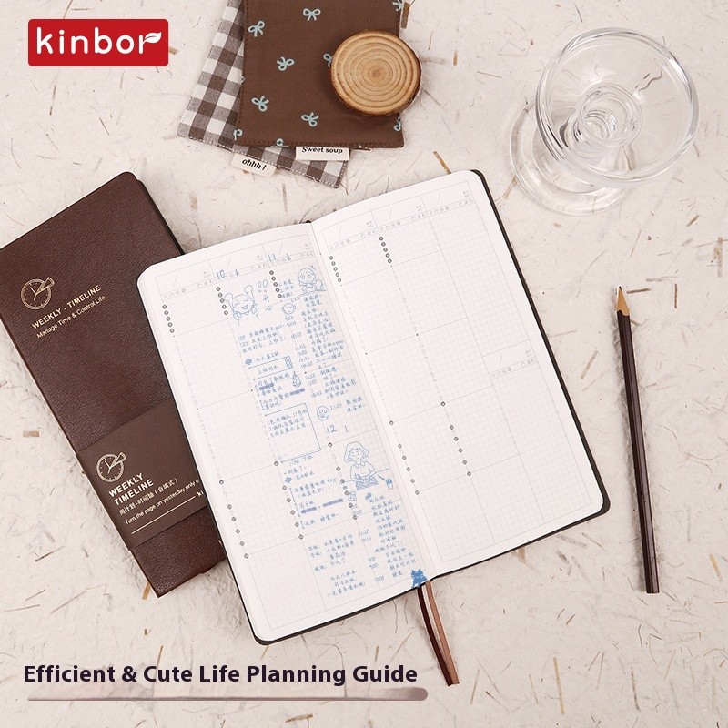 Jual Kinbor Agendas 2026 A5/A6 Notebook Timeline Weekly Daily Planner ...