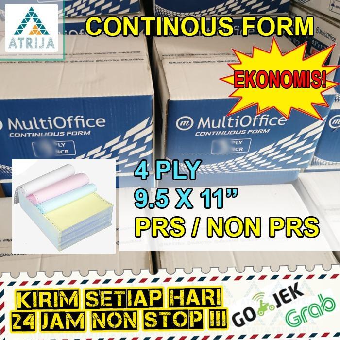 Jual Promo! Continuous Form 9.5 X 11 - 4 Ply. Kertas Komputer Rangkap 4 ...