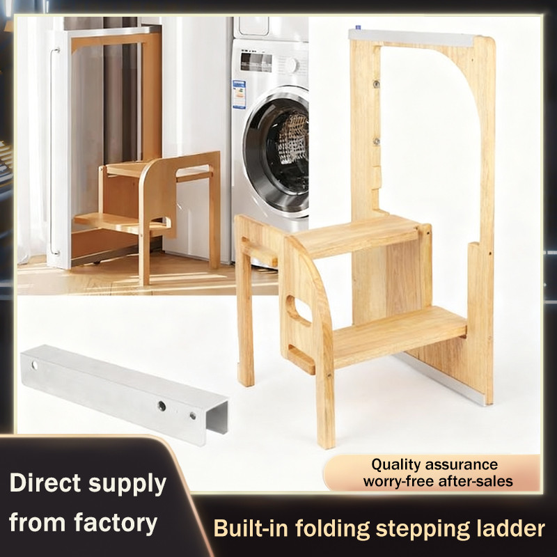 Jual Summit Pull Out Hidden Folding Step Stool Built In Two Step Ladder ...