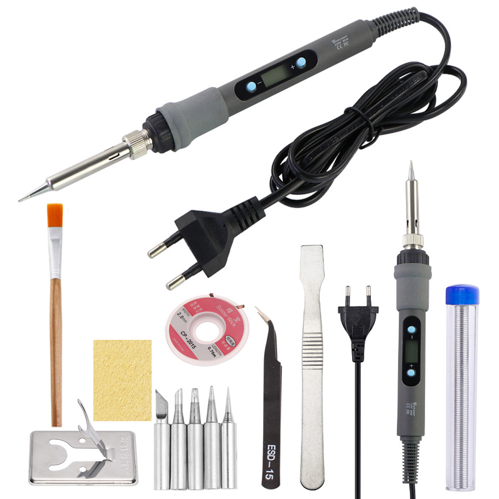 Jual Digital 80W Electric Soldering Iron Kit Set Adjustable Temperature ...