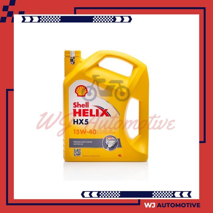Jual Shell Helix HX5 15W40 4 Liter Oli Mobil Shell HX 5 15W 40 4Liter ...