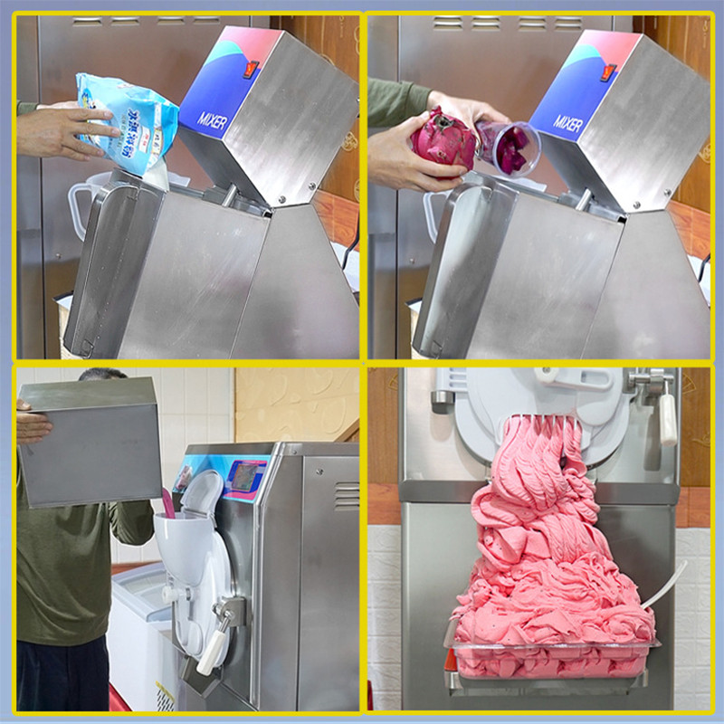 Jual Popsicle Ice Cream Mixer/Fruit Ice Cream Crusher/Italian Hard Ice ...