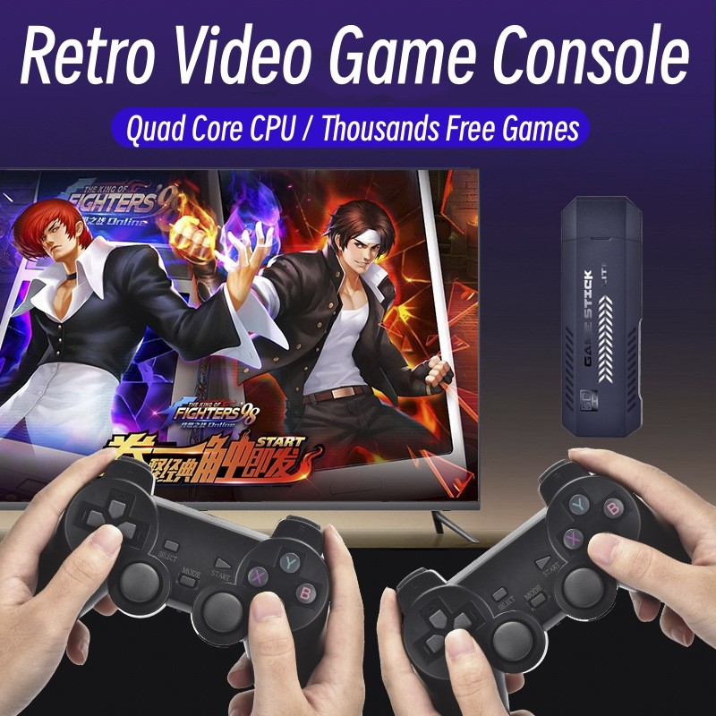 Jual X2 Plus Retro Arcade Game Stick with 2.4G Dual Controllers, Multi ...