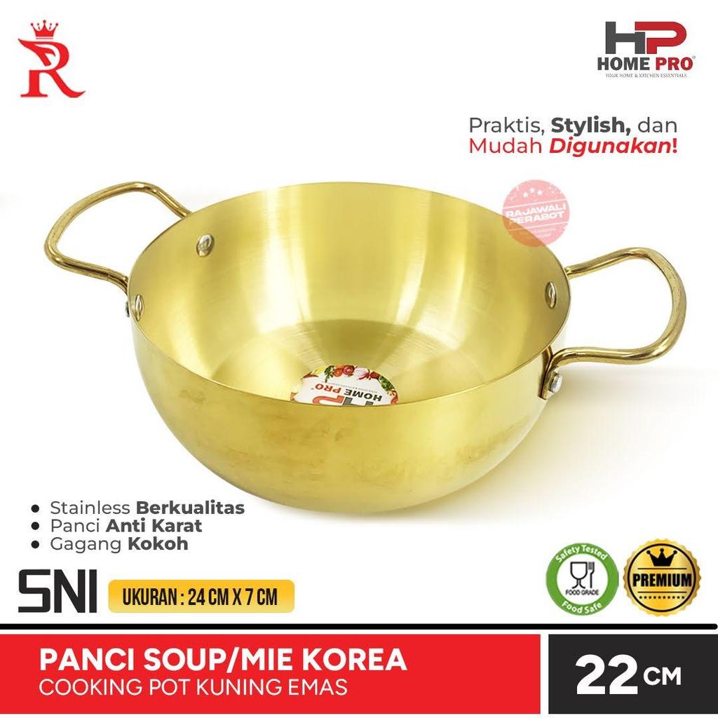 Jual Panci Sop Korea Cooking Pot Kuning Emas 22cm | Shopee Indonesia