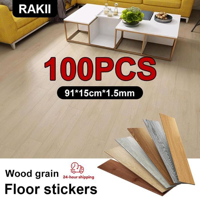 Jual Kode 500k RAKII Lantai Vinyl Stiker Perekat Vinyil Lantai Kayu PVC ...