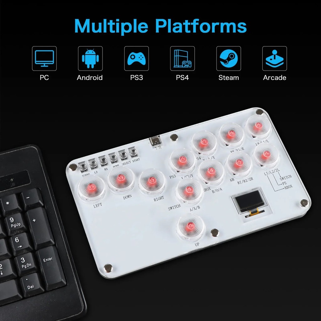 Jual Hitbox Leverless Controller Fight Sticks Custom 12Keys All-Button ...