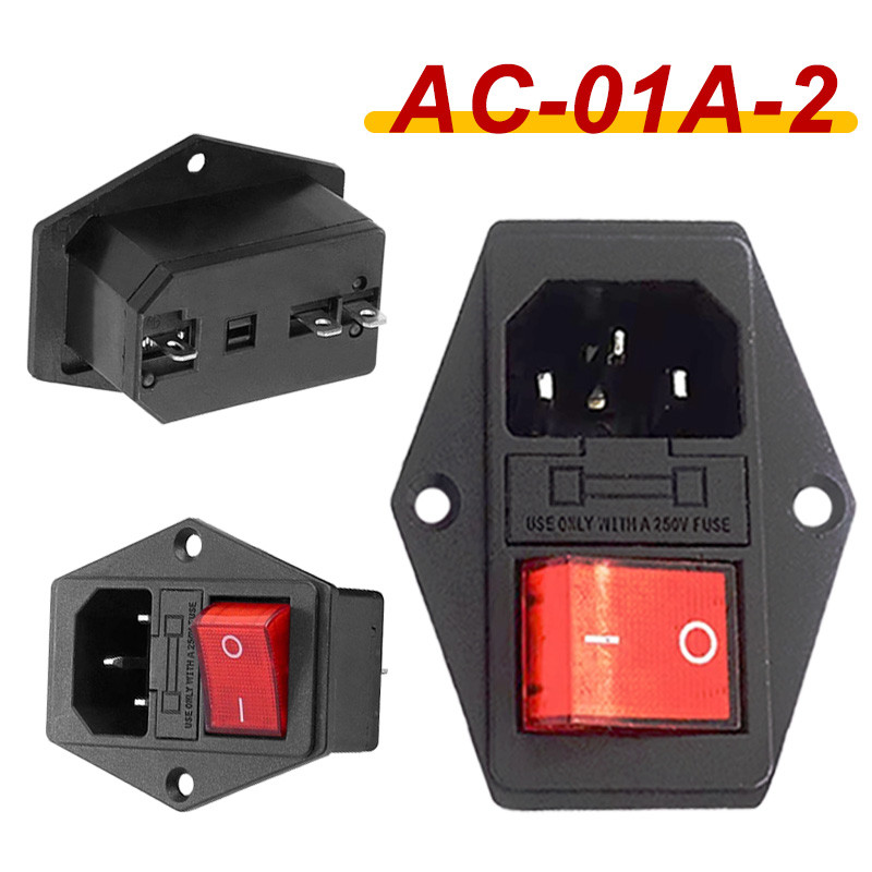 Jual Ac Power Socket Ac-01A-2 10A 250V Electrical Rocker Switch Brass ...