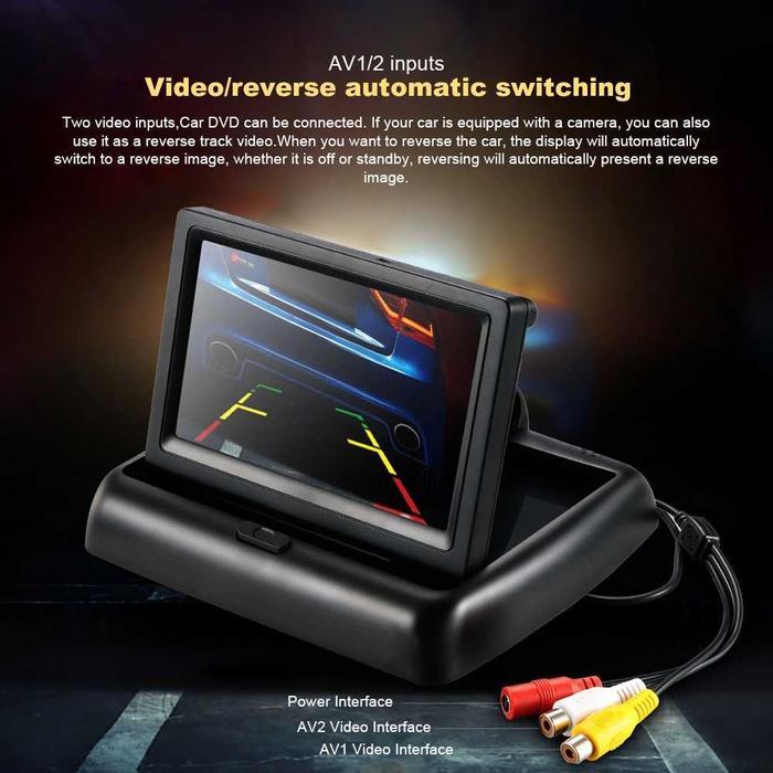 Jual Layar Display Rear View Monitor Lipat Kamera Spion Parkir Mundur ...