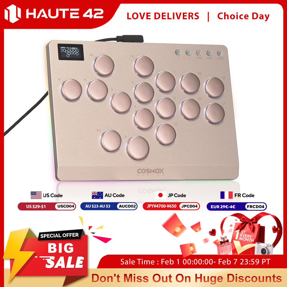 Jual Haute42 Aluminum Alloy Hitbox Leverless Arcade Stick Fighting Game ...