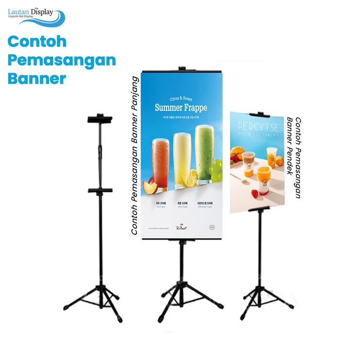 Jual Lautan Display Tripod Standing Banner Besi 2 Meter, Banner Besi ...