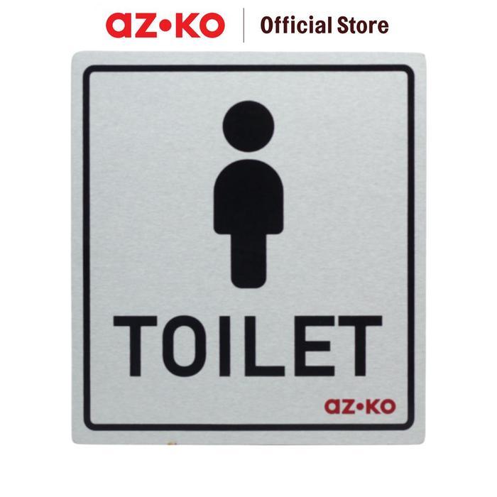 Jual AZKO 9x10 cm Stiker Anodized Sign Toilet Pria Sticker Penanda ...