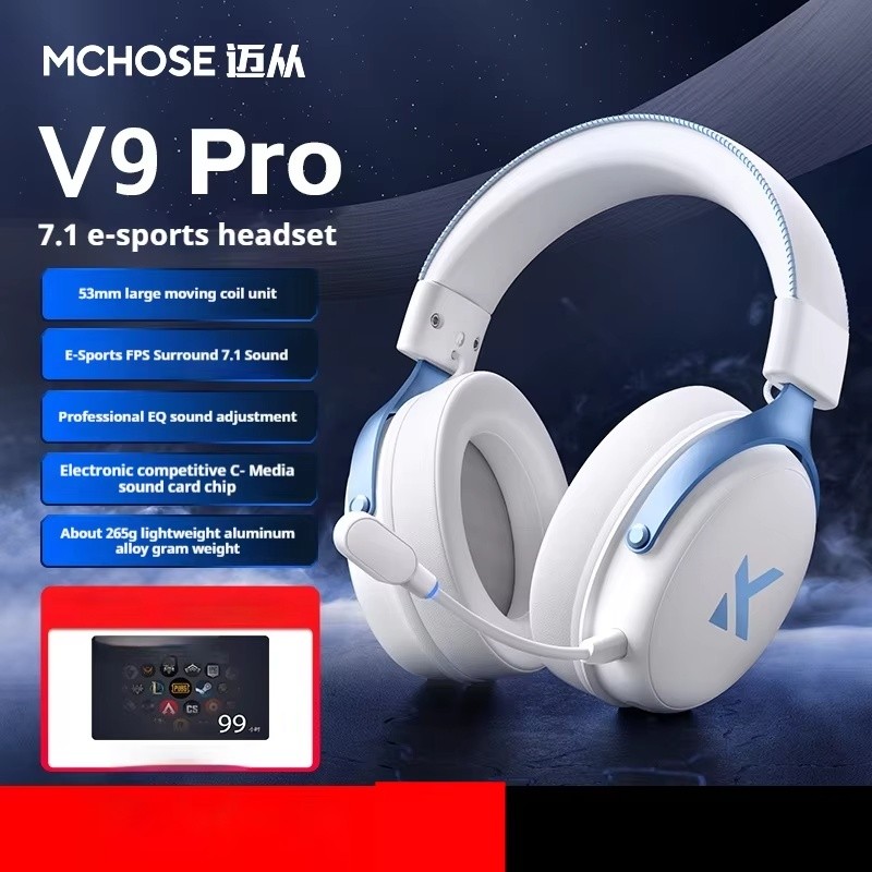 Jual Mchose V9 Pro Wireless Bluetooth Headset With Three E Microphone ...