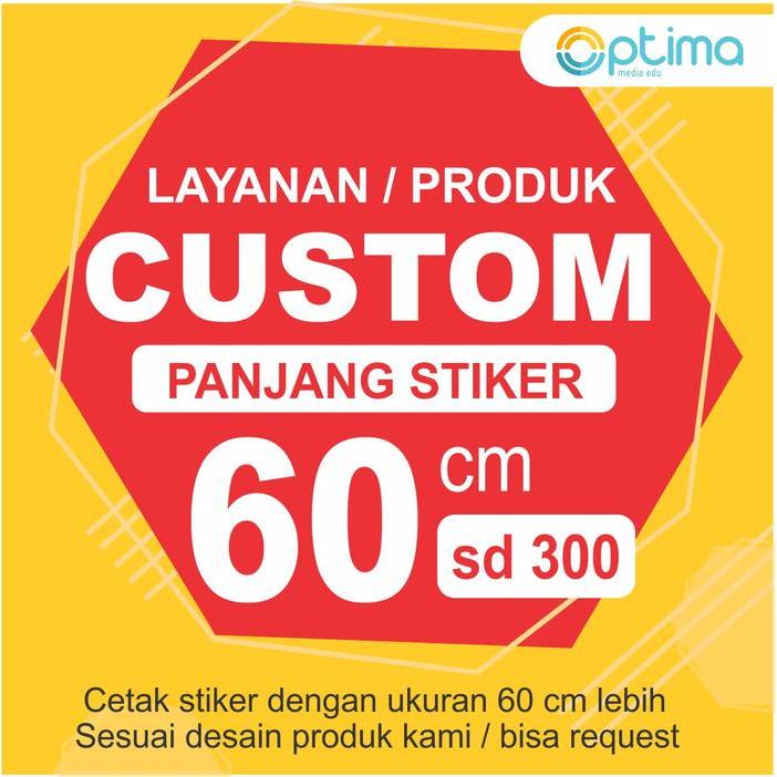 Jual stiker custom , panjang maks 100 cm | Shopee Indonesia