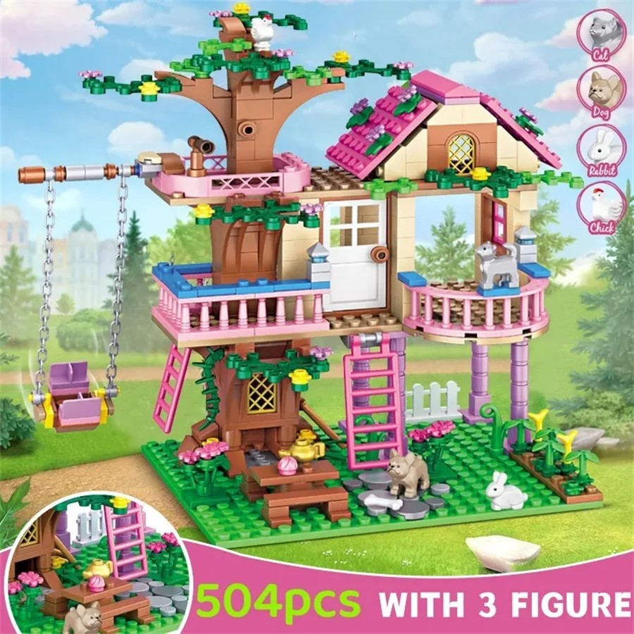 Jual Creative Girls Friends Friendship House Building Blocks Summer ...