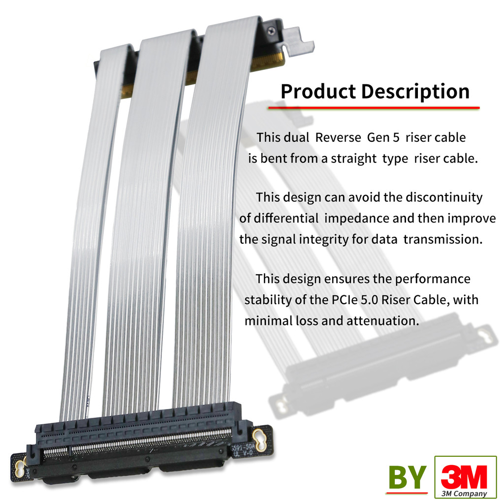 Jual Ultra PCIe 5.0 X16 Riser Cable [ RTX5090 RTX5080 RTX4090 ...