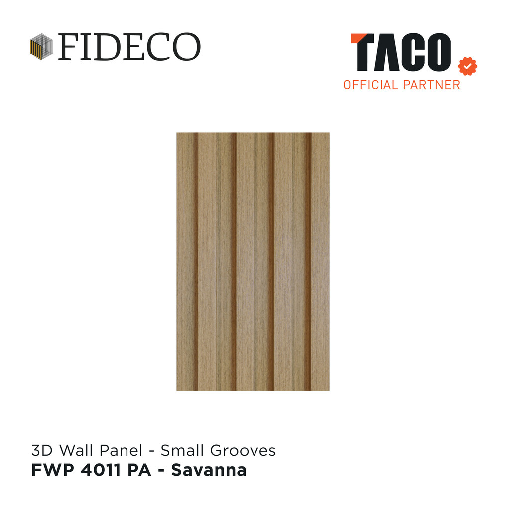 Jual TACO FIDECO WPC 3D Wall Panel Small Grooves Motif Kayu Per 1 ...