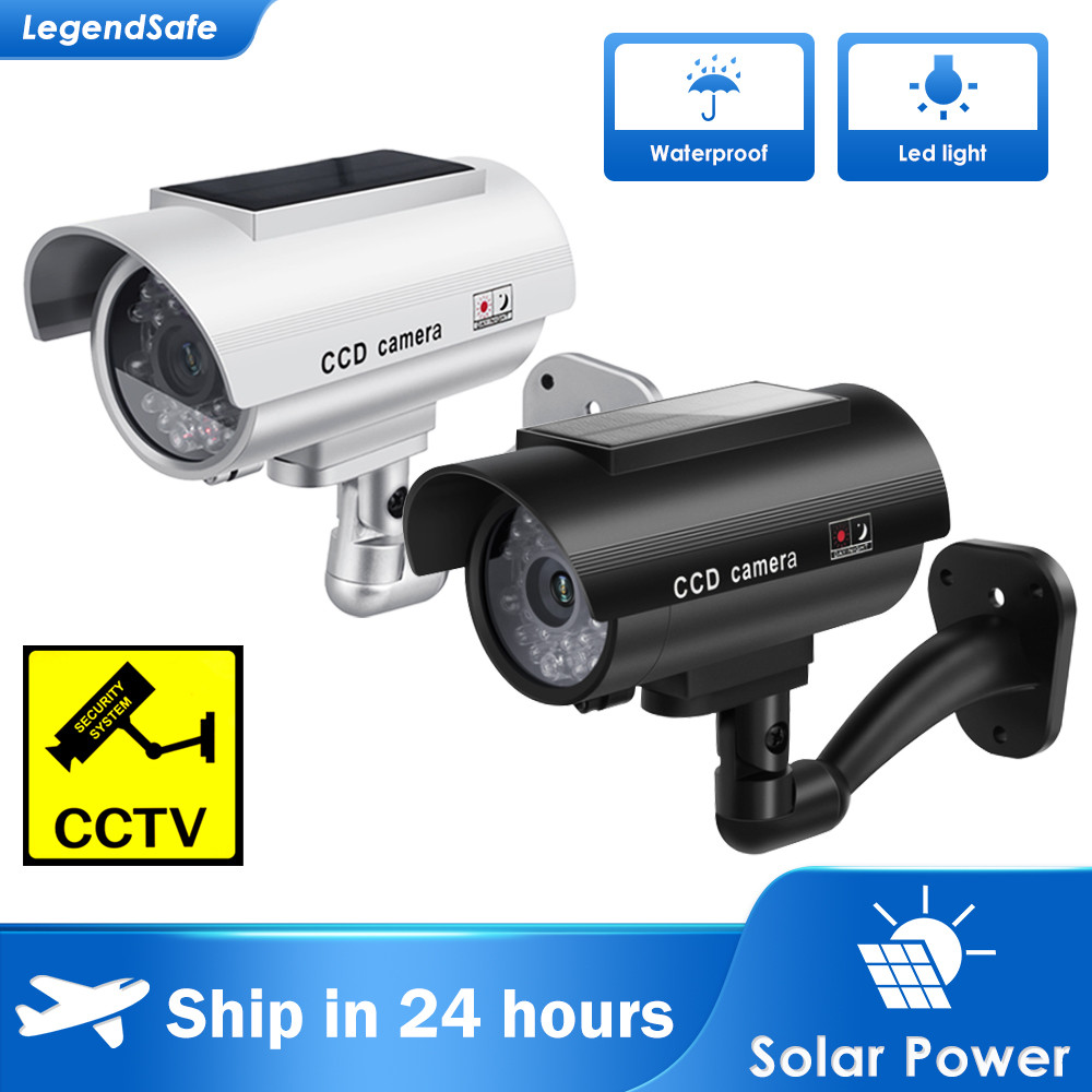 Jual Fake Solar Power Camera Outdoor Waterproof Dummy CCTV Surveillance ...