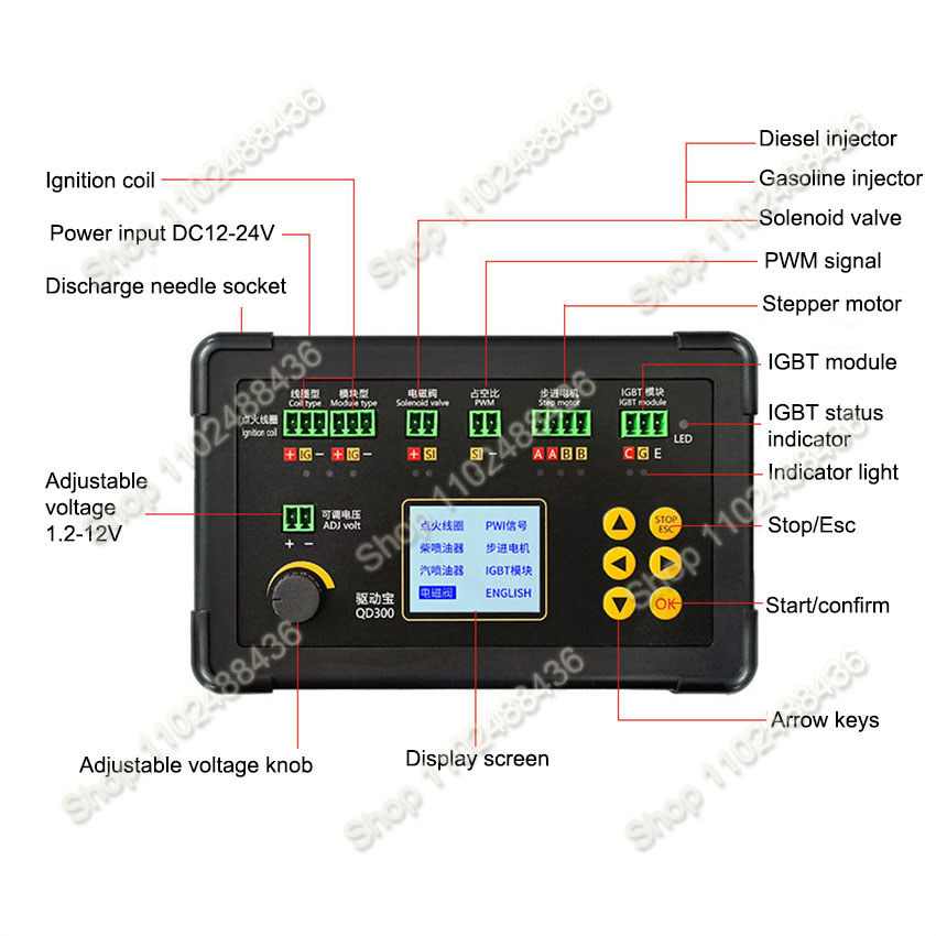 Jual Ignition Coil Tester Automobile IGBT Idle Stepper Motor Solenoid ...