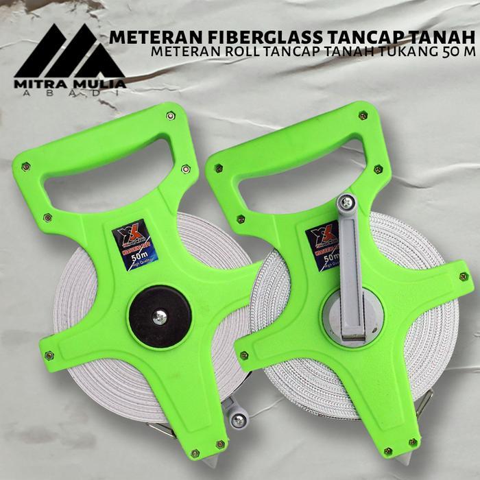 Jual Meteran Tancap Tanah 50 Meter Meteran Roll Tancap Fiber Meteran ...