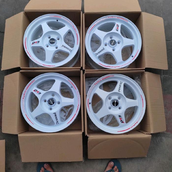 Jual velg mobil baru ring 15 pcd 4x100 white | Shopee Indonesia