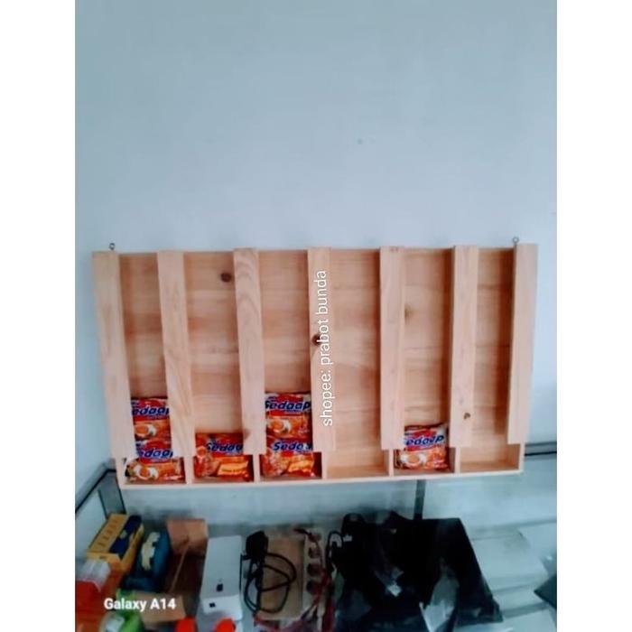 Jual Rak warmindo 6 slot tempel dinding_rak mie instan_rak serbaguna ...
