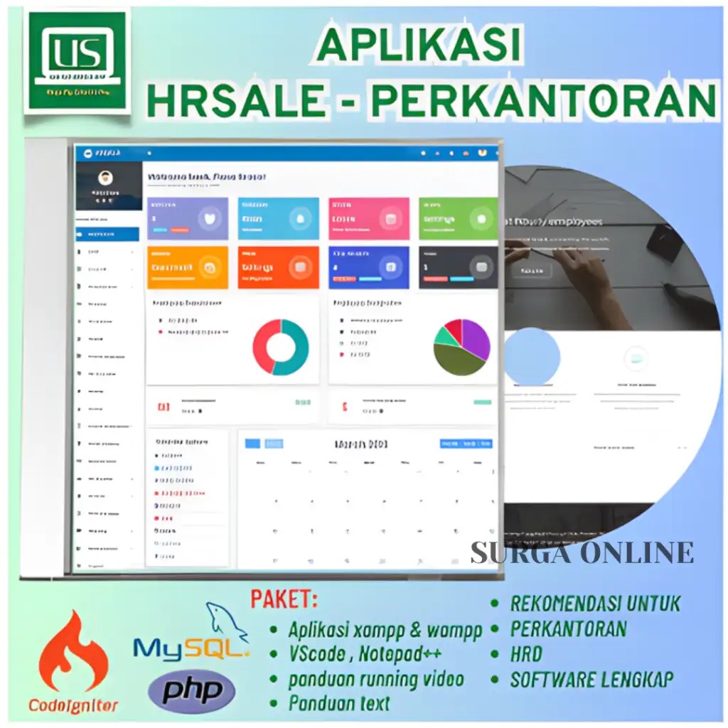 Source Code Aplikasi Human Resources HR HRD HRM HRIS Berbasis Website CI