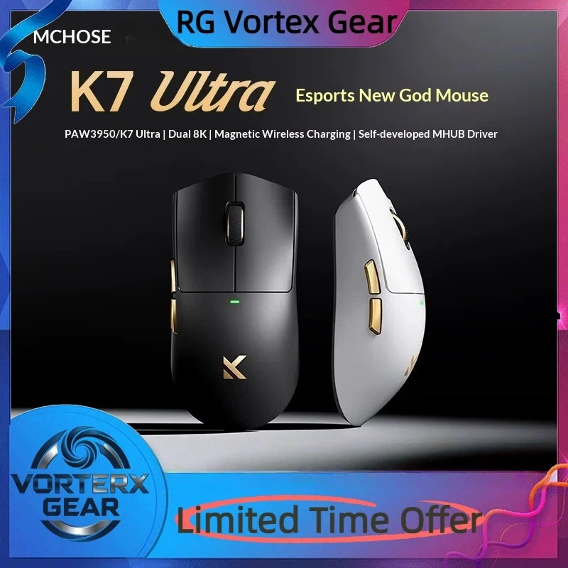 Jual Vortex Gear Mchose K7 Ultra Mouse Lightweight Gaming Rgb Double 8k ...