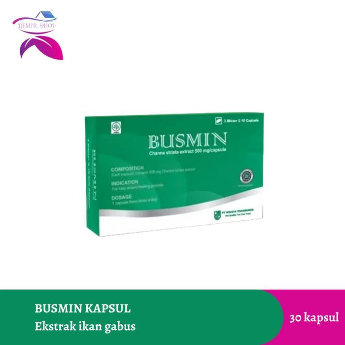Jual Busmin 500 mg Box 30 Kapsul Ekstrak Ikan Gabus | Shopee Indonesia