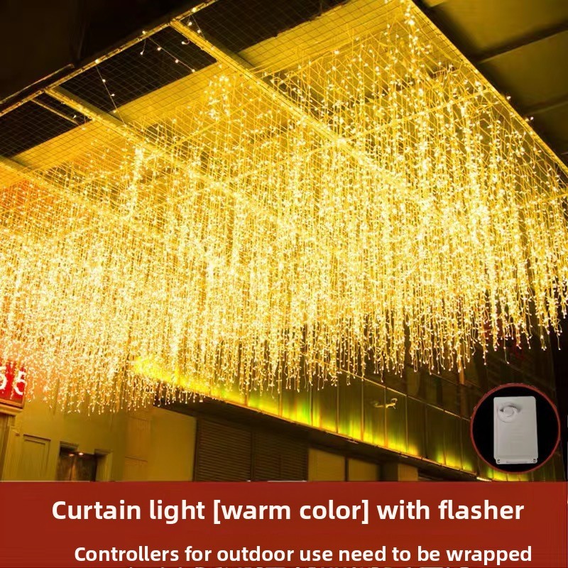 Jual LED Ice Strip Waterfall Light String Outdoor Waterproof Star Light ...
