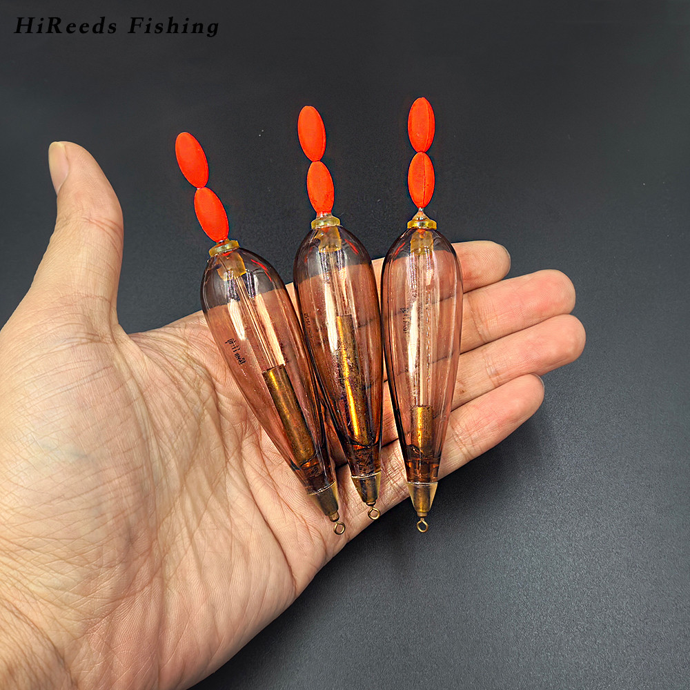 Jual 3PCS HiReeds Fishing Float transparent for far cast ,7+8g,11+4g,13 ...