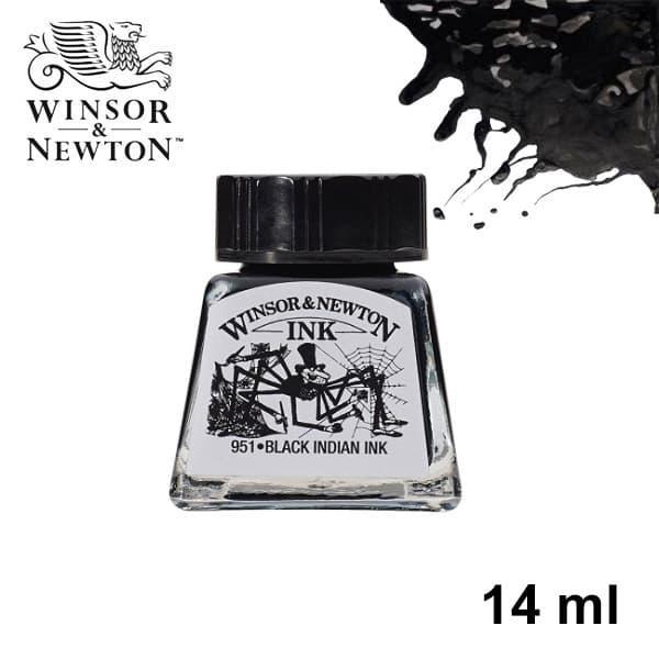 Jual Winsor & Newton Drawing Ink Black 14ml (Indian Ink) | Shopee Indonesia