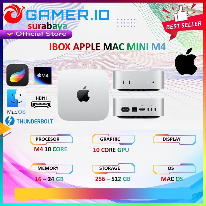 Jual IBox Apple Mac Mini M4 10 Core CPU 10 Core GPU Memory 16GB - 24 GB ...