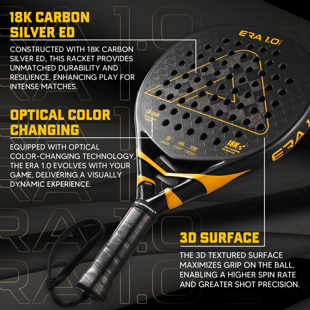 Jual Padel Racket 18K Carbon Surface Rackets Diamond Shape with Smarter ...