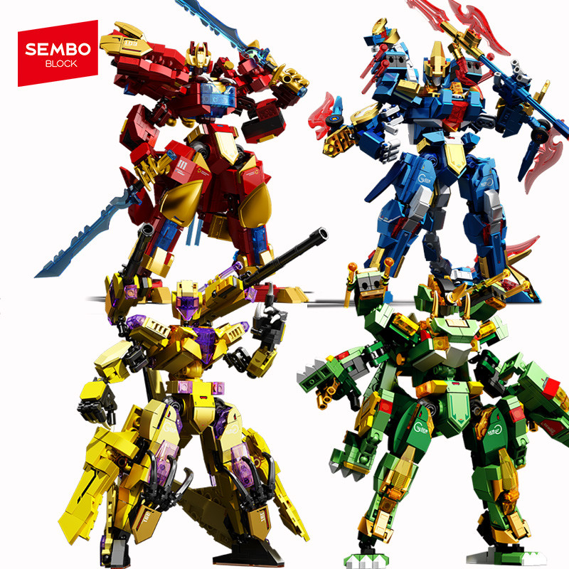 Jual SEMBO BLOCK Mecha Series Building Blocks Battle Robots Model kits ...