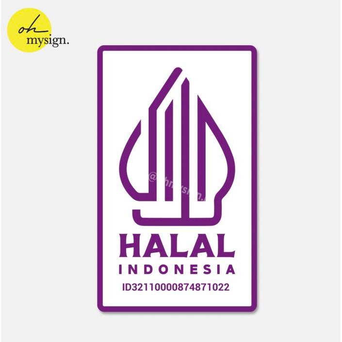 Jual Acrylic Sign Halal 100% Halal Baru Label Signage Akrilik Signage ...