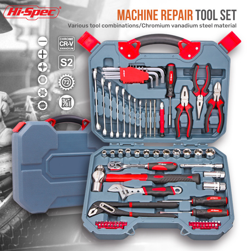 Jual Hi-Spec Car Repair Tool Kit 1/2 3/8 1/4 Socket Wrench Set Daily ...