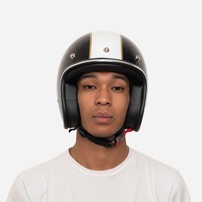 Jual ZULU Helm Viper Black Chrome Motorcycle (Half face) | Shopee Indonesia