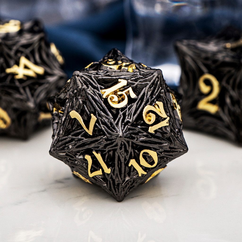 Jual OGCOPHEN D and D Tree Root Dnd Metal Role Playing Game Dice Set ...