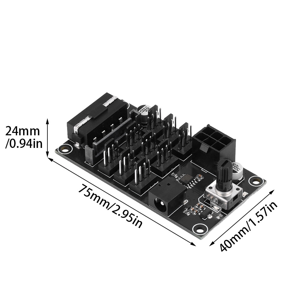 Jual DC 12V 4-WIRE PWM FAN SPEED CONTROLLER 9-WAY 4-PIN FAN SPEED ...