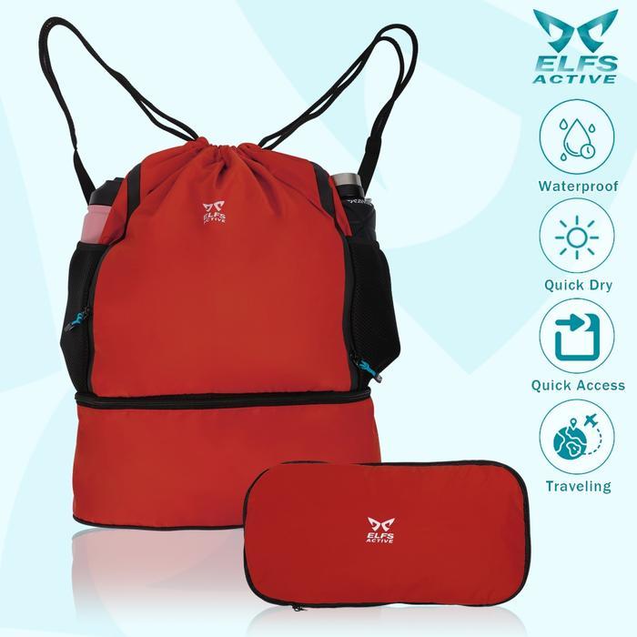 Jual Elfs Active Foldable String Bag 25L Tas Serut anti air Taslan ...