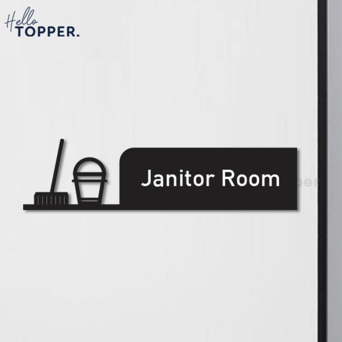 Jual SIGN AKRILIK JANITOR ROOM ACRYLIC SIGNAGE HOLLOW UV PRINT | Shopee ...