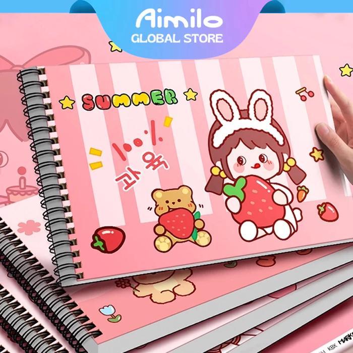 Jual [READY] Aimilo Drawing Book / Buku Gambar Ring A4 Karakter Kertas ...