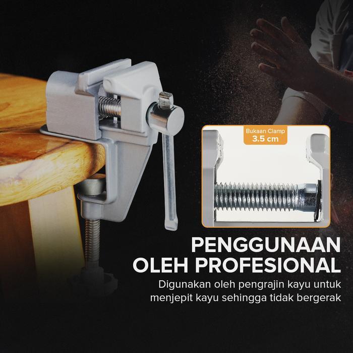 Jual YTC Vise Clamp Capit Meja Alat Penjepit Kayu - Y128 | Shopee Indonesia