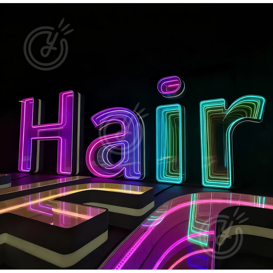 Jual Letters to Wall Custom 3D Infinity Mirror Sign Personal Design ...